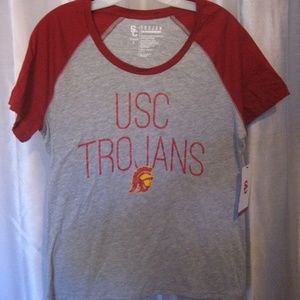 Trojan Apparel Women's Grey USC T Shirt Sz L NWWT
